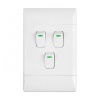 CBI Light Switch - 3 Lever 1 Way 4X2 - White Photo