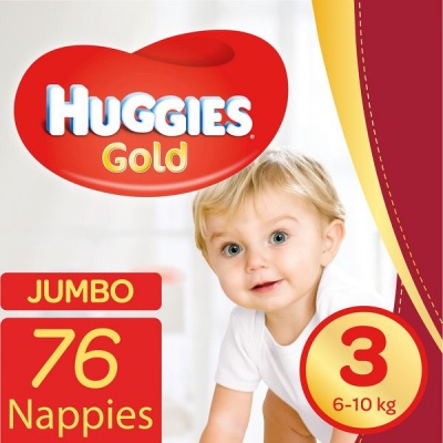Photo of Huggies Gold - Size 3 - 76 Nappies Jumbo Pack