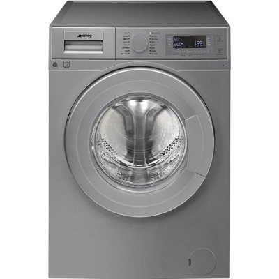 Photo of Smeg 60cm 9kg Silver Freestanding Washing Machine - WHTS914LSSA