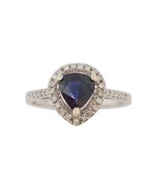 Photo of Miss Jewels -0.83ct Sapphire and Diamond 14K Gold Engagement Ring