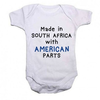 Photo of Qtees Africa Made in SA with American Parts Baby Grow