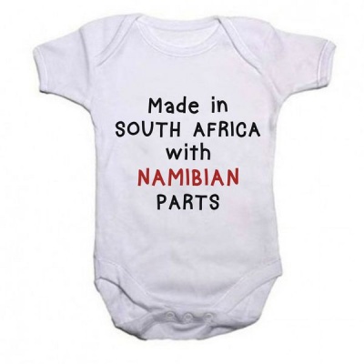 Photo of Qtees Africa Made in SA with Namibian Parts Baby Grow