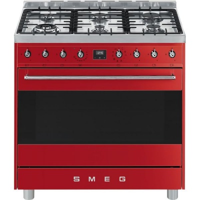Photo of Smeg 90cm Red Symphony Cooker Multifunction Oven - C9MARSSA9
