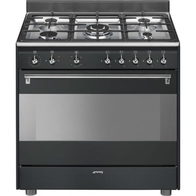 Photo of Smeg 90cm Anthracite Concert Full Gas Cooker Oven - SSA91GGA9