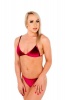 Burgundy Triangle Velvet Bikini Set Photo