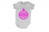 Merry Christmas - Pink Bauble - Baby Grow Photo