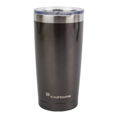 Photo of Kaufmann 500ml Double Wall Tumbler With Lid - Grey