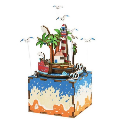 Photo of Robotime Vocational Island Musical Box - 3D Wooden Puzzle Gift