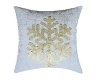 Snowflake Gold and White Sequin Color Changing Throw Pillow 2 Pack Photo