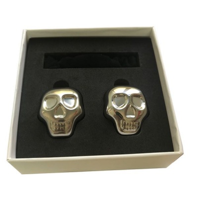 Photo of Skull Shape Stainless Steel Ice Cubes - Pack of 2