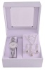 Digitime Womens Teardrop Twist Watch Set Silver