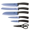 Berlinger Haus 7-Piece Titatum Coating Knife Set with Stand - Royal Blue Photo