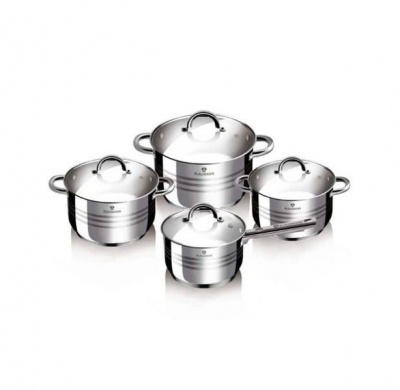 Photo of Blaumann 8-Piece Stainless Steel Jumbo Cookware Set - Gourmet Line