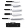 KAI Wasabi Knife Set 5 Piece Japanese Shape with Knife Bag Photo