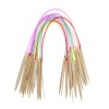 18 Sizes Circular Bamboo Knitting Needles With Colorful Tube Photo