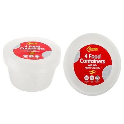 Photo of Bulk Pack x 6 Container Microwave & Freezer Save 4-Pack Round 750ml