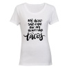 My Head Says Gym - Ladies - T-Shirt - White Photo