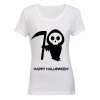 Grimm Reaper Halloween - Ladies - T-Shirt - White Photo
