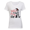 Crazy - Halloween - Ladies - T-Shirt - White Photo