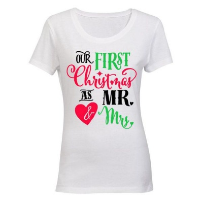 Photo of Christmas as Mr and Mrs! - Ladies - T-Shirt - White