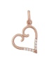 Miss Jewels Heart CZ Pendant in Rose Gold over Silver Photo