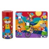 Tin Bank With Puzzle Tiger Photo