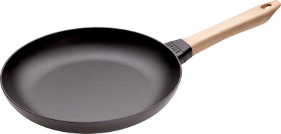 Photo of Staub - Cast iron Frying Pan with Wooden Handle 28cm - Black