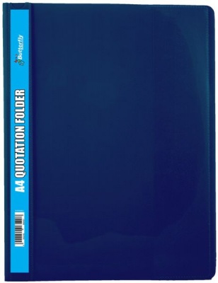 Butterfly Quotation Folders Pvc 180 A4 Blue