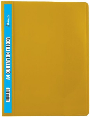 Butterfly Quotation Folders Pvc 180 A4 Yellow