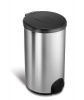 NineStars 45L Automatic Toe Tap Sensor Stainless Steel Dustbin Photo