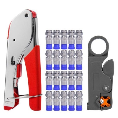 Photo of Coax Cable Stripper & Compression Tool Kit