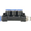 Aircraft Pu Hose Fitting Manifold 4 x 6mm Port x 1/8"M Photo