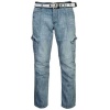 Airwalk Men's Belted Cargo Jeans - Light Wash 2 Photo