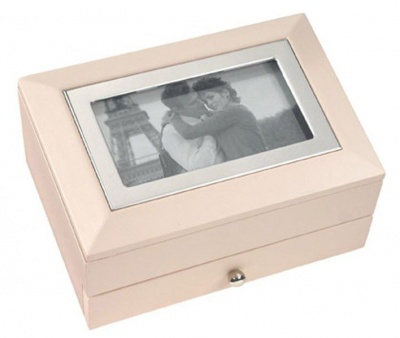 Photo of Large Picture Frame Jewellry Box - Blush Pink and Silver
