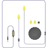 Plugfones Guardian Plus Series Blue & Yellow Wired Earphones With Mic & Vol Cont Photo