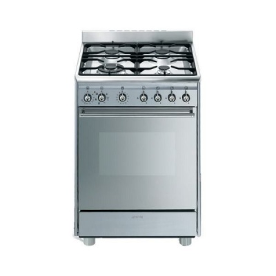 Photo of Smeg 60cm Stainless Steel Concert Cooker with 4 Burner Gas Hob - SSA60MX9