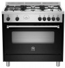 La Germania Americana 90cm Gas Hob & 9MF Electric Oven - Black Photo