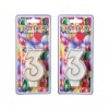 Bulk Pack x 6 Candles Birthday Large Number- 3 Silver & Gold Photo