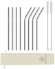 Reusable Stainless Steel Straws with Brush - 8 Pack Photo