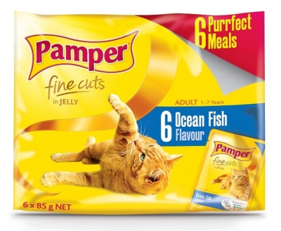Pamper Fine Cuts Multi Pack Ocean Fish Cat Food 12 x 85g