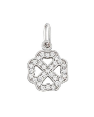 Photo of Miss Jewels - Clear Round CZ Pendant/Charm in 925 Sterling Silver