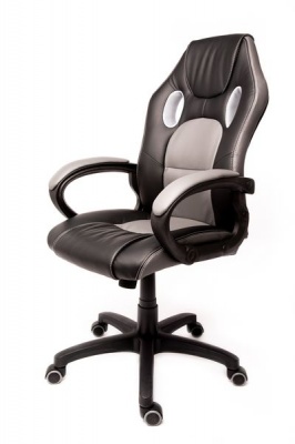 Photo of Infinity Homeware Monte Carlo Gaming & Office Chair - Black & Light Grey Trim