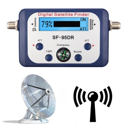 Photo of Tech-Fi Digital Satellite Finder Meter with LCD Display & with Compass