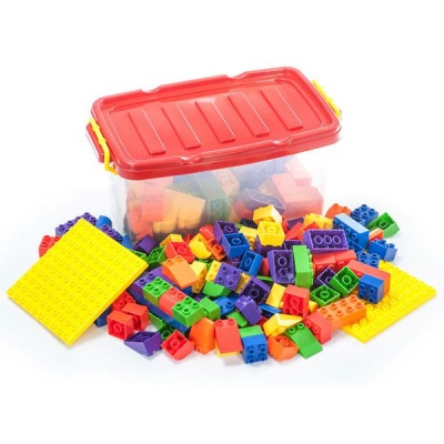 Greenbean Multi Coloured Building Blocks Set with Play Board 73 Pieces