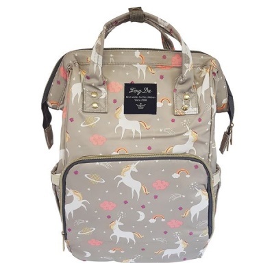 Backpack Nappy Bag Unicorn Grey