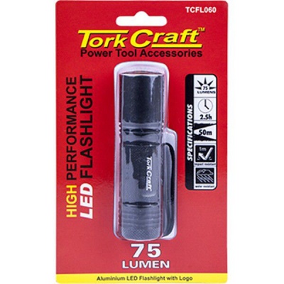 Photo of Tork Craft Torch Led Alum. 75Lm Blk Use 3 X Aaa Batteries