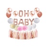 Oh Baby - Baby Shower Party decor set - Rose Gold Photo