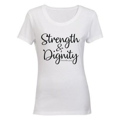 Photo of Strength & Dignity! Ladies T-Shirt - White
