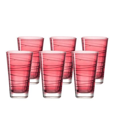 Photo of Leonardo Tall Drinking Glass - Ruby Red VARIO