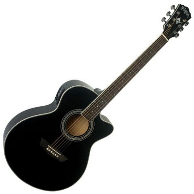 Photo of Washburn EA12B Acoustic Electric Mini Jumbo Guitar with EQ/Tuner